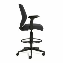 Union & Scale Essentials™ Fabric Drafting Stool, Black (UN59388)