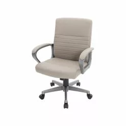 Staples Quill Brand® Tervina Luxura Mid-Back Manager Chair, Cream (56905)