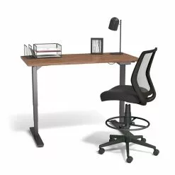 Union & Scale Essentials™ Mesh Back Fabric Drafting Stool, Black (UN59386) -Office Chairs Sale s1198876 s7