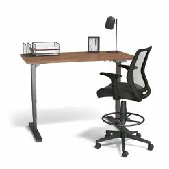 Union & Scale Essentials™ Mesh Back Fabric Drafting Stool, Black (UN59384) -Office Chairs Sale s1198884 s7