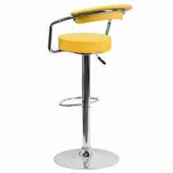 Flash Furniture 19 1/2" X 19 1/2" Vinyl Adjustable Height Bar Stool, Yellow -Office Chairs Sale sp109853274 s7