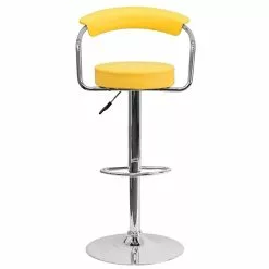 Flash Furniture 19 1/2" X 19 1/2" Vinyl Adjustable Height Bar Stool, Yellow -Office Chairs Sale sp109853276 s7