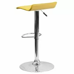 Flash Furniture 15" X 15" Vinyl Adjustable Height Bar Stool W/Chrome Base, Yellow -Office Chairs Sale sp109853441 s7
