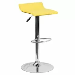 Flash Furniture 15" X 15" Vinyl Adjustable Height Bar Stool W/Chrome Base, Yellow -Office Chairs Sale sp109853442 s7
