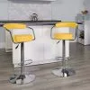 Flash Furniture 19 1/2" X 19 1/2" Vinyl Adjustable Height Bar Stool, Yellow