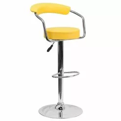 Flash Furniture 19 1/2" X 19 1/2" Vinyl Adjustable Height Bar Stool, Yellow -Office Chairs Sale sp109853499 s7