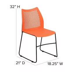 Flash Furniture Hercules Series Plastic Stack Chair, Orange (RUT498AORANGEGG) -Office Chairs Sale sp109937685 s7