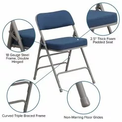 Flash Furniture HERCULES Series Fabric Folding Chair, Navy, 2/Pack (2AWMC320AFNVY) -Office Chairs Sale sp112116873 s7