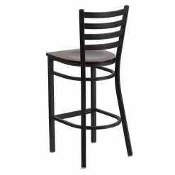Flash Furniture Traditional Wood Restaurant Barstool With Back, Walnut (XUDG697BBARWAW) -Office Chairs Sale sp112224771 s7