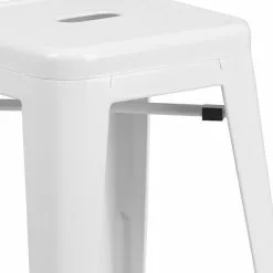 Flash Furniture Industrial Metal Restaurant Counter Height Stool, White (CH3132024WH) -Office Chairs Sale sp116164258 s7
