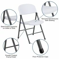 Flash Furniture HERCULES Series Plastic Folding Chair, White (2DADYCD50WH) -Office Chairs Sale sp116165002 s7