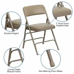 Flash Furniture HERCULES Series Vinyl Banquet/Reception Chair, Beige, 2/Pack (2HAMC309AVBGE) -Office Chairs Sale sp116165016 s7