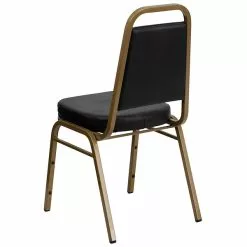 Flash Furniture HERCULES Trapezoidal Back Banquet Chairs W/Black Vinyl & Gold Frame, 4/Pack -Office Chairs Sale sp123069763 s7