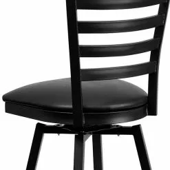 Flash Furniture Traditional Vinyl Restaurant Swivel Barstool With Back, Black (XU6F8BLDSWVBKV) -Office Chairs Sale sp123071193 s7