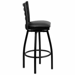Flash Furniture Traditional Vinyl Restaurant Swivel Barstool With Back, Black (XU6F8BLDSWVBKV) -Office Chairs Sale sp123071194 s7