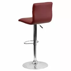 Flash Furniture 16" X 19" Vinyl Adjustable Height Bar Stool W/Chrome Base, Burgundy 14 Flash Furniture 16" X 19" Vinyl Adjustable Height Bar Stool W/Chrome Base, Burgundy -Office Chairs Sale sp123774869 s7