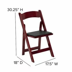 Flash Furniture HERCULES Series Wood Folding Chair, Mahogany/Black, 2/Pack (2XF2903MAHWOOD) -Office Chairs Sale sp124436328 s7