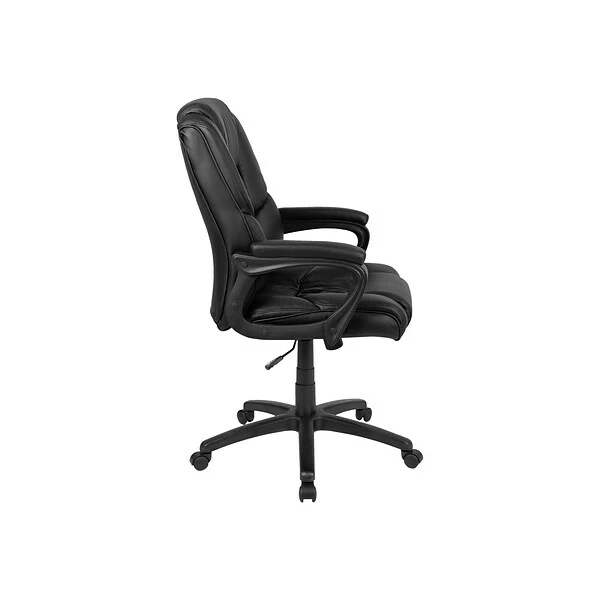Flash Furniture Fundamentals Ergonomic LeatherSoft Swivel Big & Tall Office Chair, Black (CX1179HBK) 2 Flash Furniture Fundamentals Ergonomic LeatherSoft Swivel Big & Tall Office Chair, Black (CX1179HBK) - Image 2