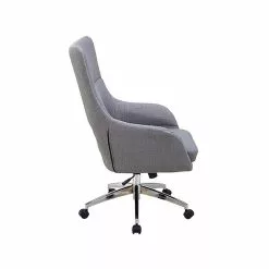Hanover Carlton Fabric Swivel Computer And Desk Chair, Gray (HOC0012)