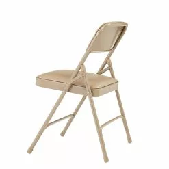 National Public Seating NPS 1200 Series Vinyl Padded Premium Folding Chairs, French Beige/Beige, 4 Pack (1201/4) -Office Chairs Sale sp130557416 s7