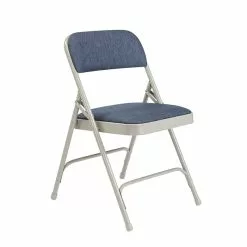 National Public Seating NPS 2200 Series Fabric Padded Premium Folding Chairs, Imperial Blue/Gray, 4 Pack (2205/4) -Office Chairs Sale sp130557469 s7
