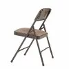 National Public Seating NPS 2200 Series Fabric Padded Premium Folding Chairs, Russet Walnut, 4 Pack (2207/4)