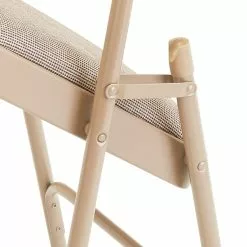 National Public Seating NPS 2300 Series Fabric Padded Triple Brace Double Hinge Premium Folding Chairs, Cafe Beige/Beige, 4 Pack (2301/4) -Office Chairs Sale sp130557495 s7