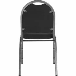 National Public Seating NPS 9200 Series Dome-Back Fabric Padded Stack Chair, Ebony Black/Silvervein, 4 Pack (9260-SV/4) -Office Chairs Sale sp130557751 s7