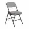 National Public Seating NPS 3200 Series Fabric Armless Premium Folding Chair, Charcoal Gray, 2 Pack (3212/2)