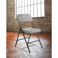 National Public Seating NPS 3200 Series Fabric Armless Premium Folding Chair, Charcoal Gray, 2 Pack (3212/2) -Office Chairs Sale sp130557963 s7