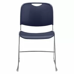 National Public Seating NPS 8500 Series Hi Tech Compact Stack Chair, Plastic, Navy Blue (8505)