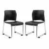 National Public Seating NPS 8800 Series Stacking Chair, Black, 4 Pack (8810-11-10/4)