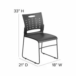 Flash Furniture Hercules Plastic Stacking Chair, Black, 5/Pack (5RUT2BK) -Office Chairs Sale sp130857015 s7