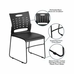 Flash Furniture Hercules Plastic Stacking Chair, Black, 5/Pack (5RUT2BK) -Office Chairs Sale sp130857016 s7