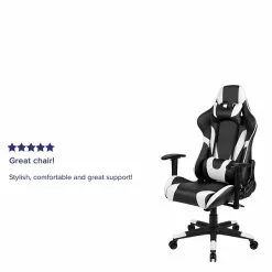 Flash Furniture X20 Ergonomic LeatherSoft Swivel Reclining Gaming Chair, Black (CH1872301BK) -Office Chairs Sale sp133535066 s7
