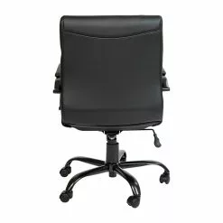 Flash Furniture Whitney Ergonomic LeatherSoft Swivel Mid-Back Executive Office Chair, Black/Black (GO2286MBKBK) -Office Chairs Sale sp133536224 s7