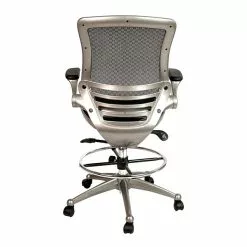 Flash Furniture Mesh Mid-Back Drafting Stool With Lumbar Support, Black/Graphite Silver (BLLB8801XDBKGR) -Office Chairs Sale sp133536776 s7