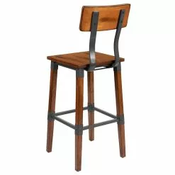 Flash Furniture Industrial Wood Dining Barstool, Rustic Antique Walnut, 2-Pieces (2XUDGW0236B) -Office Chairs Sale sp133537335 s7