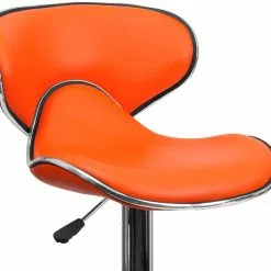 Flash Furniture Contemporary Vinyl Adjustable Height Barstool With Back, Orange (DS815ORG) -Office Chairs Sale sp134249497 s7