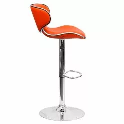 Flash Furniture Contemporary Vinyl Adjustable Height Barstool With Back, Orange (DS815ORG) -Office Chairs Sale sp134249498 s7