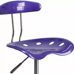 Flash Furniture Low Back Polymer Drafting Stool With Tractor Seat, Vibrant Violet (LF215VIOLET) -Office Chairs Sale sp134594255 s7