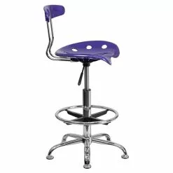 Flash Furniture Low Back Polymer Drafting Stool With Tractor Seat, Vibrant Violet (LF215VIOLET) -Office Chairs Sale sp134594256 s7