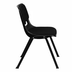 Flash Furniture HERCULES Plastic Shell Stack Chair, Black (RUTEO101PADGG) -Office Chairs Sale sp134594354 s7