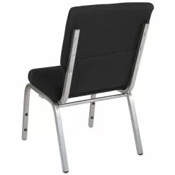 Flash Furniture HERCULES™ Fabric Stacking Church Chair, Black, Silver Vein Frame (XUCH60096BKSV) -Office Chairs Sale sp134594451 s7