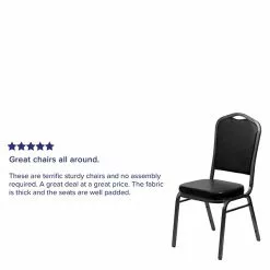 Flash Furniture HERCULES 4/Pack Banquet Chairs W/Vinyl Seat Silver Vein Frame (4FDC01SVBKVY) -Office Chairs Sale sp134594731 s7