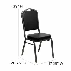 Flash Furniture HERCULES 4/Pack Banquet Chairs W/Vinyl Seat Silver Vein Frame (4FDC01SVBKVY) -Office Chairs Sale sp134594733 s7