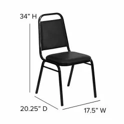 Flash Furniture HERCULES Vinyl Office Chair, Black, 4/Pack (FD-BHF-2-GG) -Office Chairs Sale sp134693560 s7
