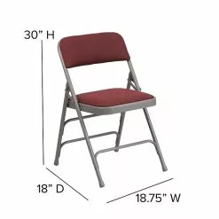 Flash Furniture HERCULES Series Fabric Folding Chair, Burgundy, 2/Pack (2AWMC309AFBG) -Office Chairs Sale sp134860856 s7