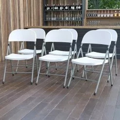 Flash Furniture HERCULES Folding Chair, White, 6/Pack (6DADYCD70WH)
