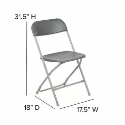 Flash Furniture HERCULES Premium Catering Events/School/Game Night/Wedding/Barbecue Stacking & Folding Chair, Gray -Office Chairs Sale sp134861549 s7